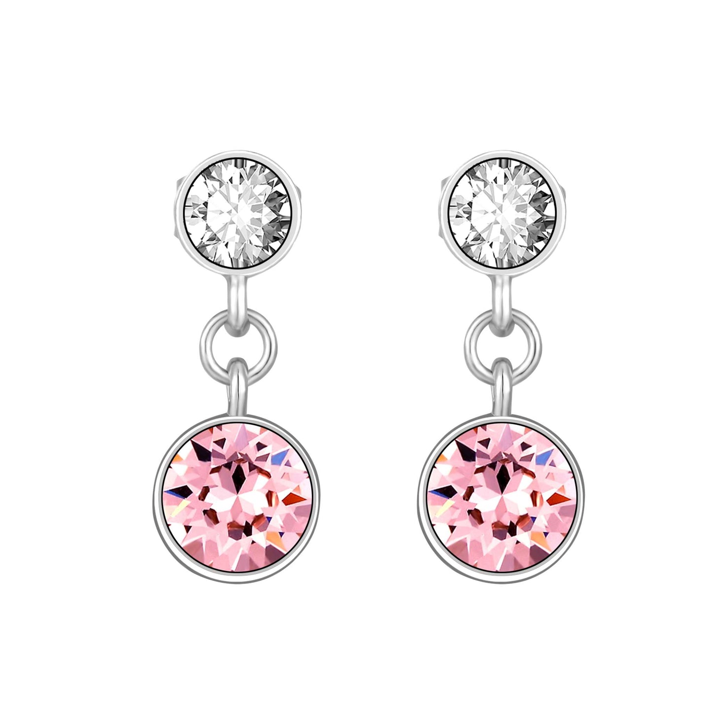 Pendelstecker Duo, silber rose