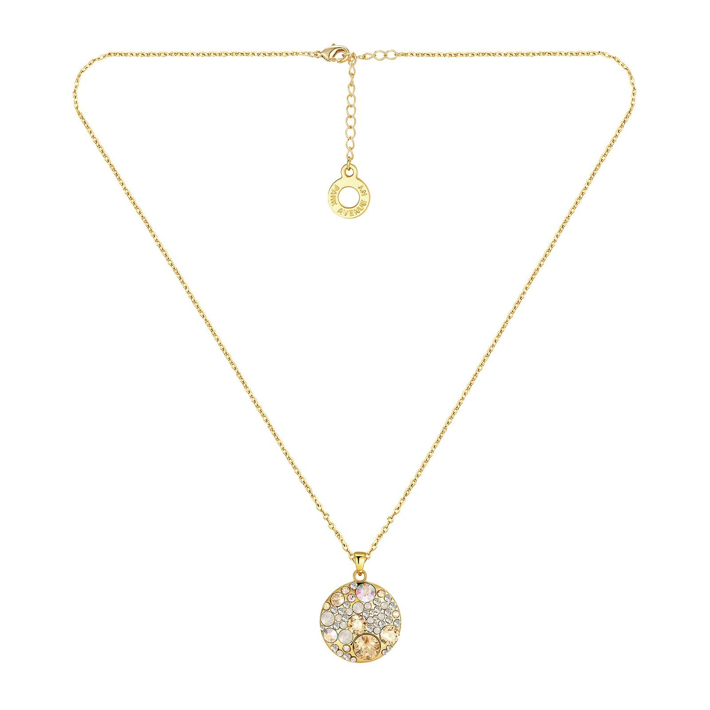 Kette mit Anhänger Disc, gold