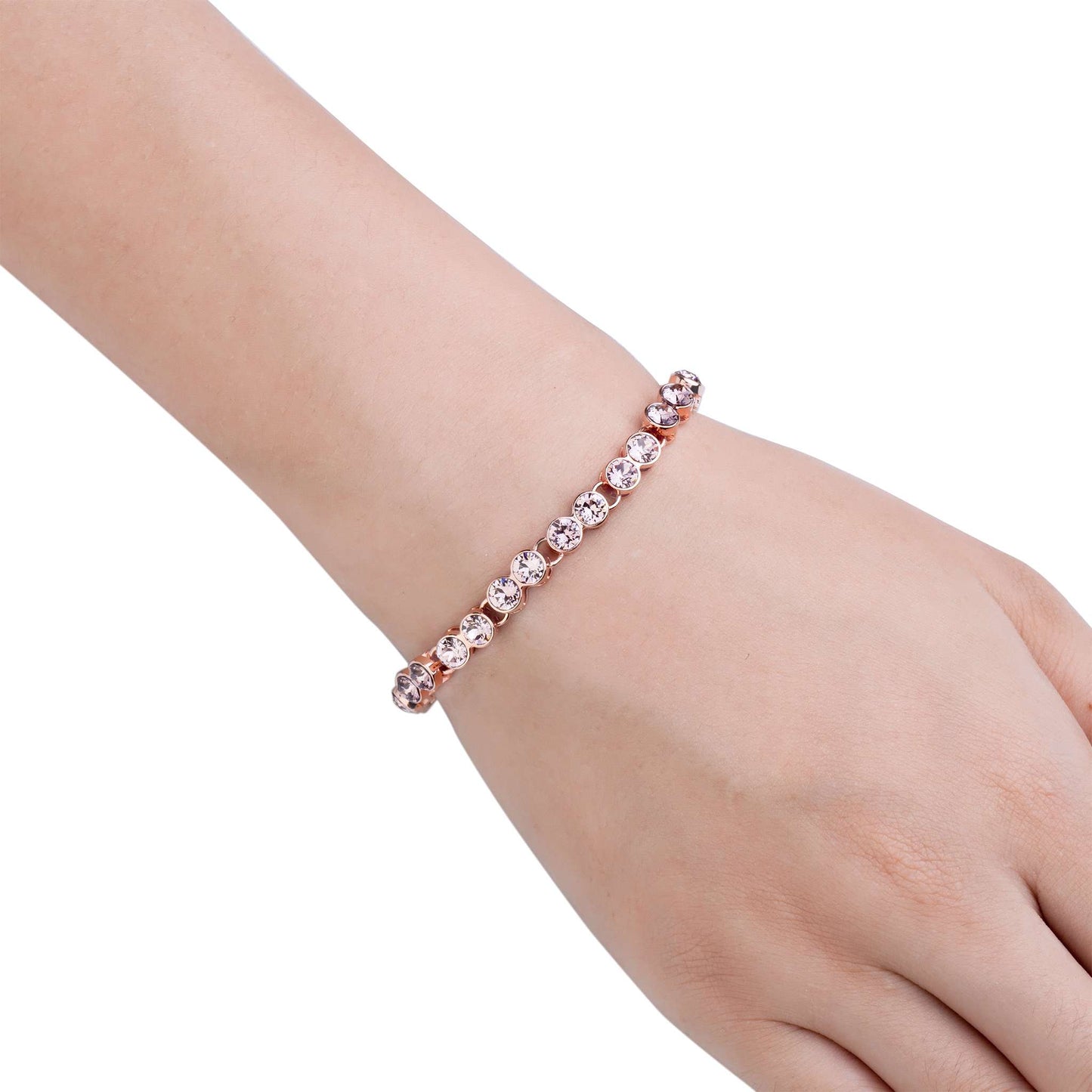 Armband Tennis, rotgold rose