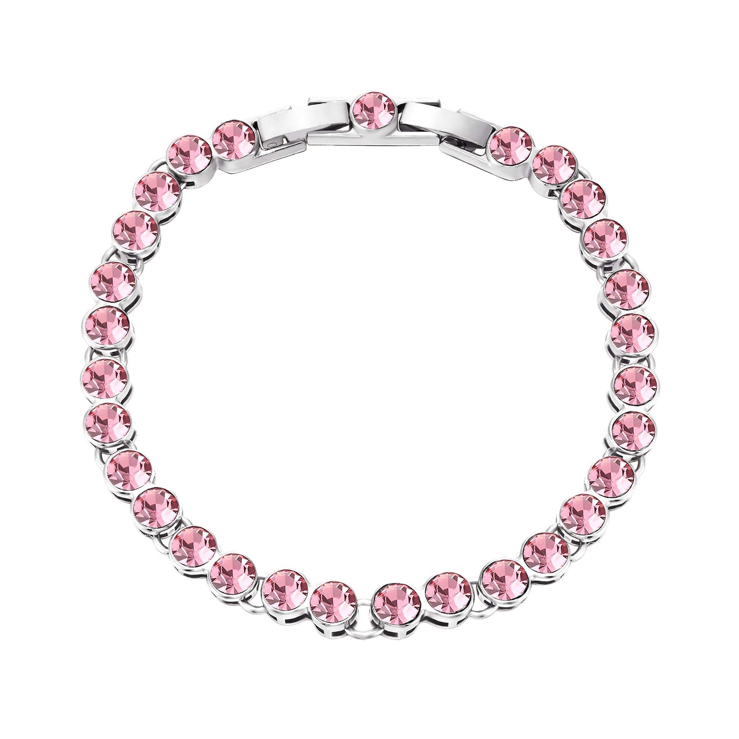 Armband Tennis, silber rose