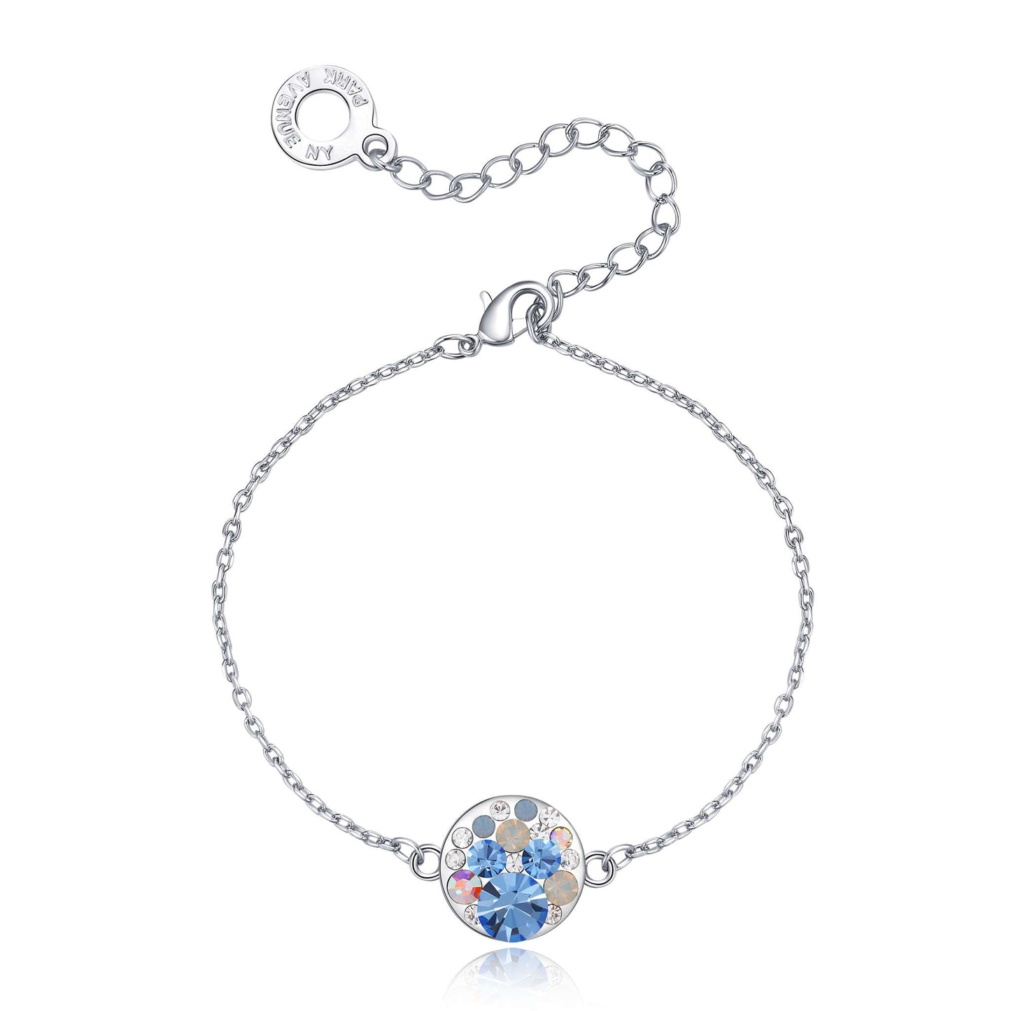 Armband Mini Disc, silber multicolor hellblau