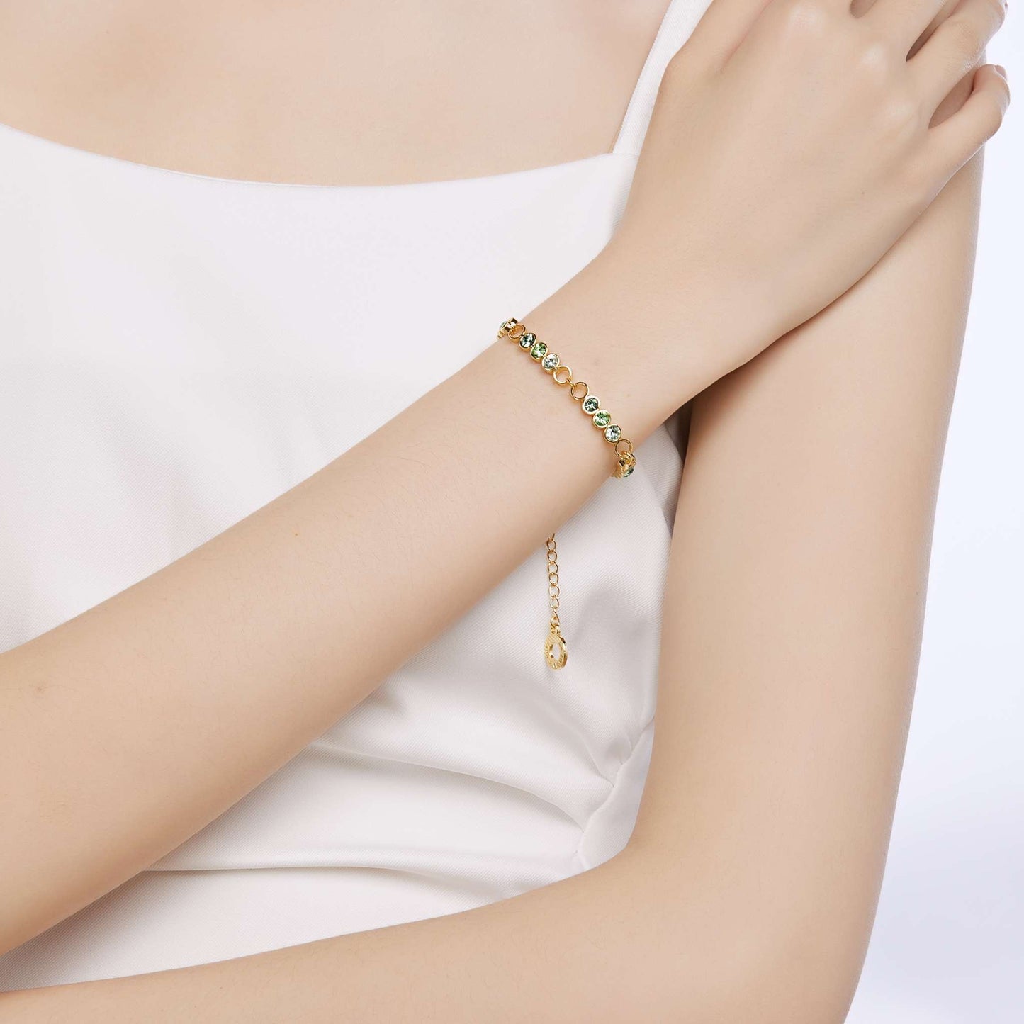 Armband Triple, gold grün