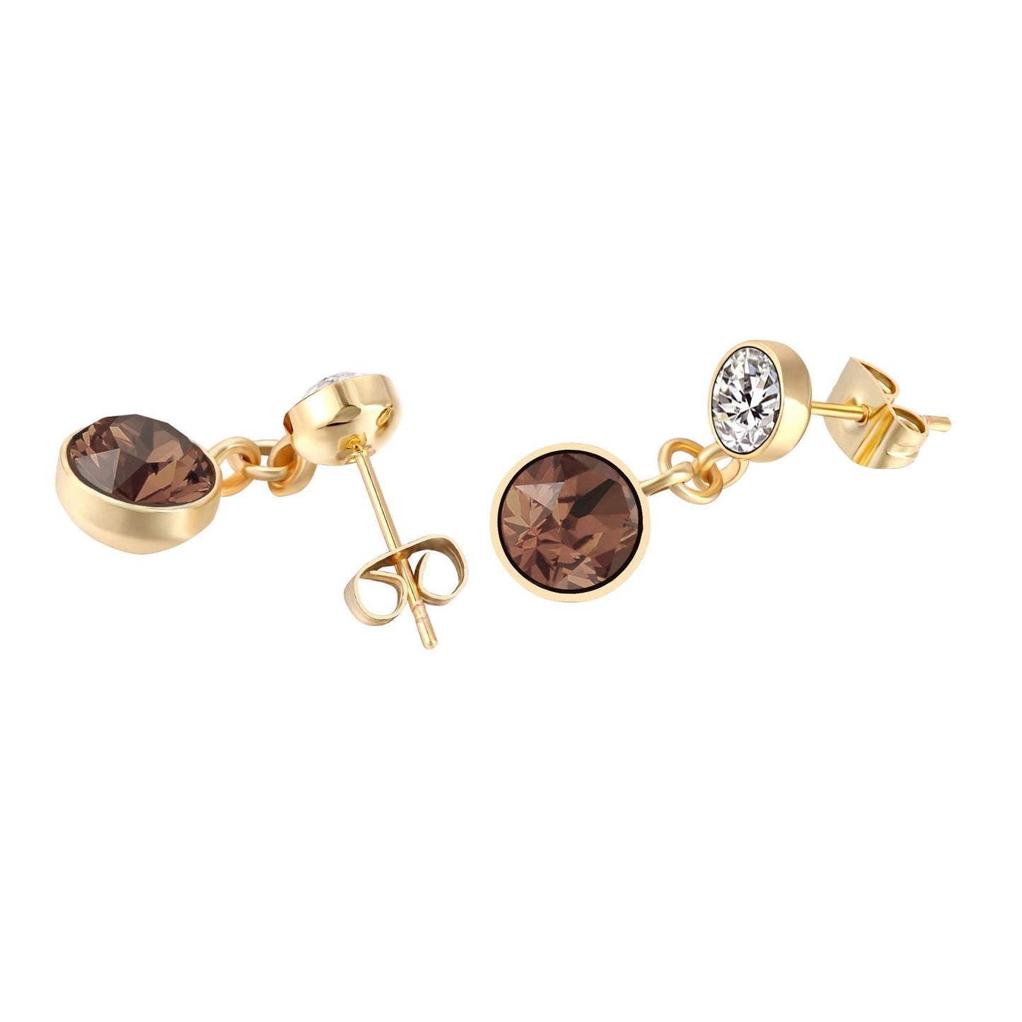 Pendelstecker Duo, gold topaz