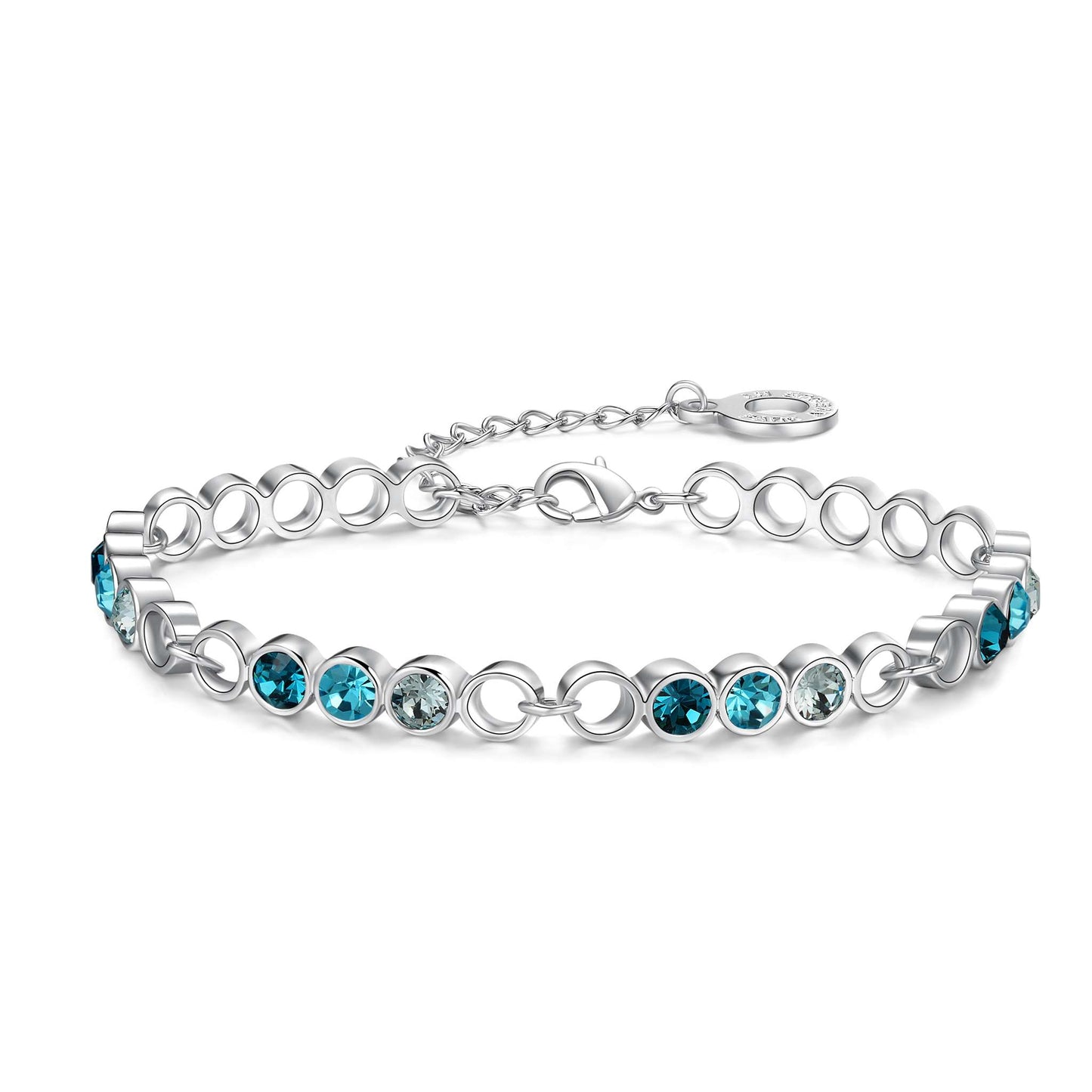 Armband Triple, silber türkis