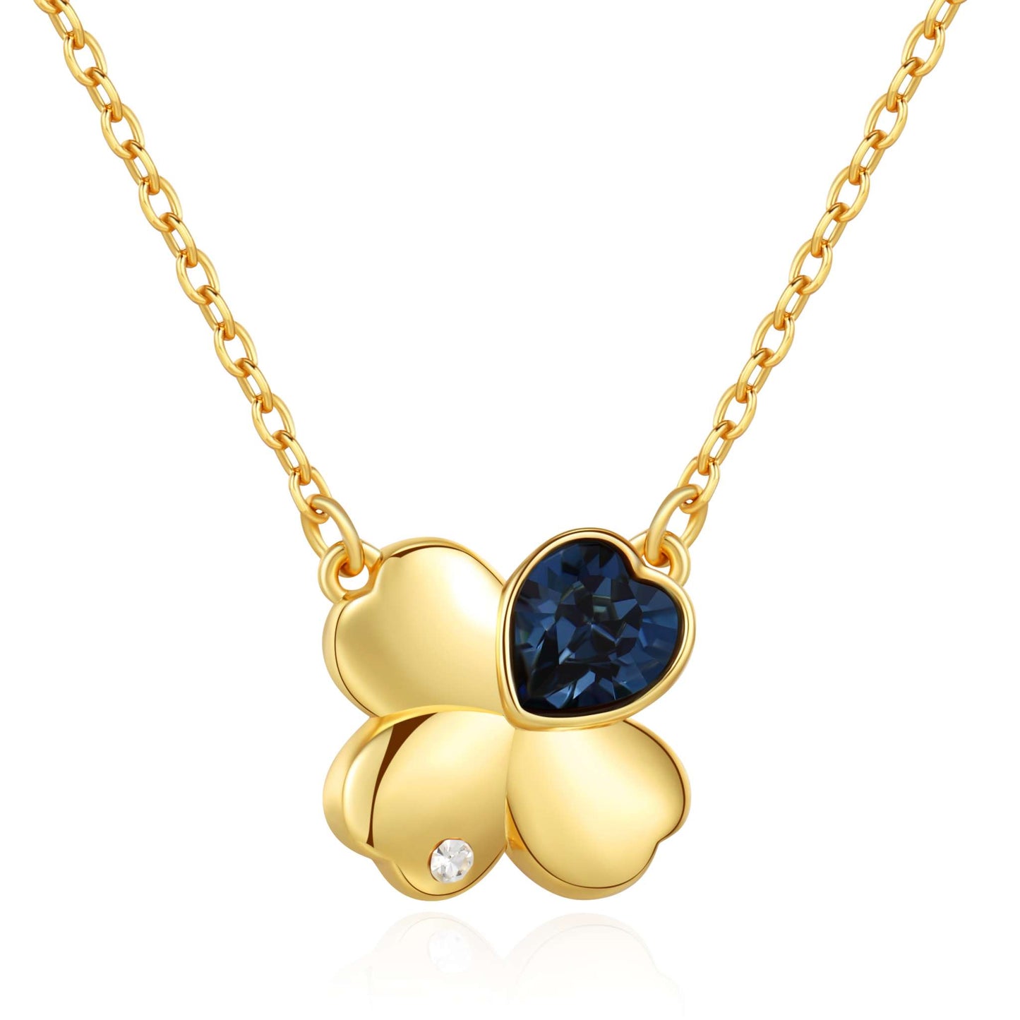 Kette mit Anhänger Lucky Heart, gold blau