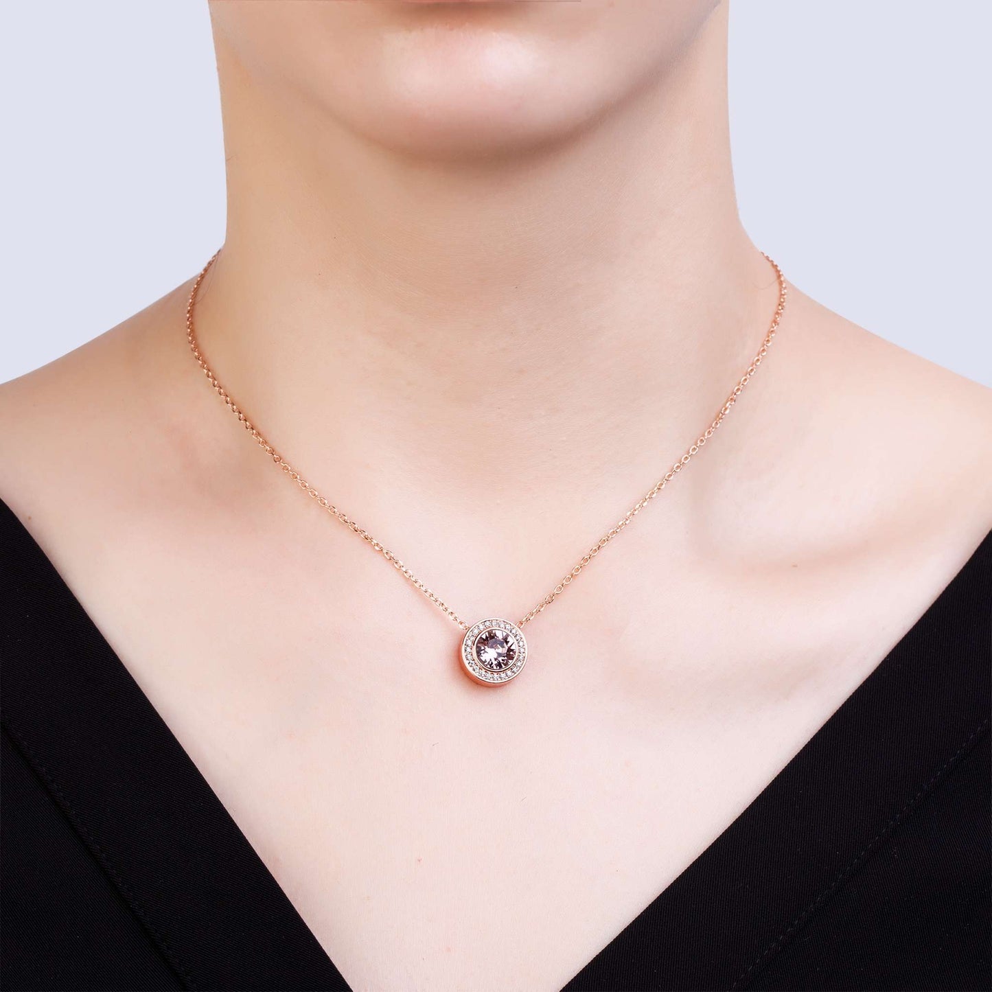 Kette mit Anhänger Classic, rotgold rose