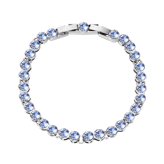 Armband Tennis, silber hellblau