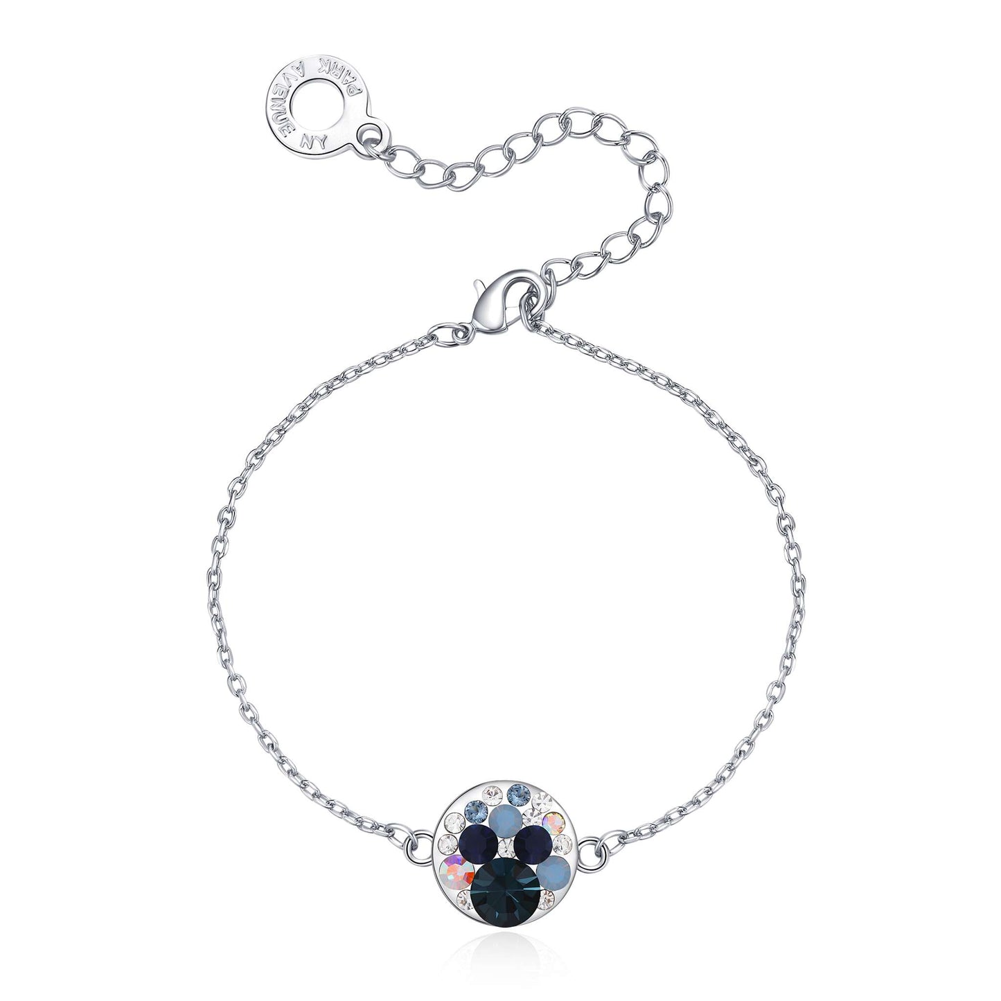 Armband Mini Disc, silber multicolor blau