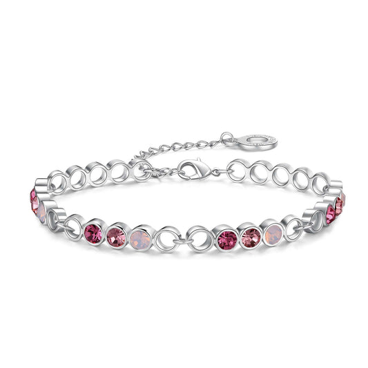 Armband Triple, silber rose