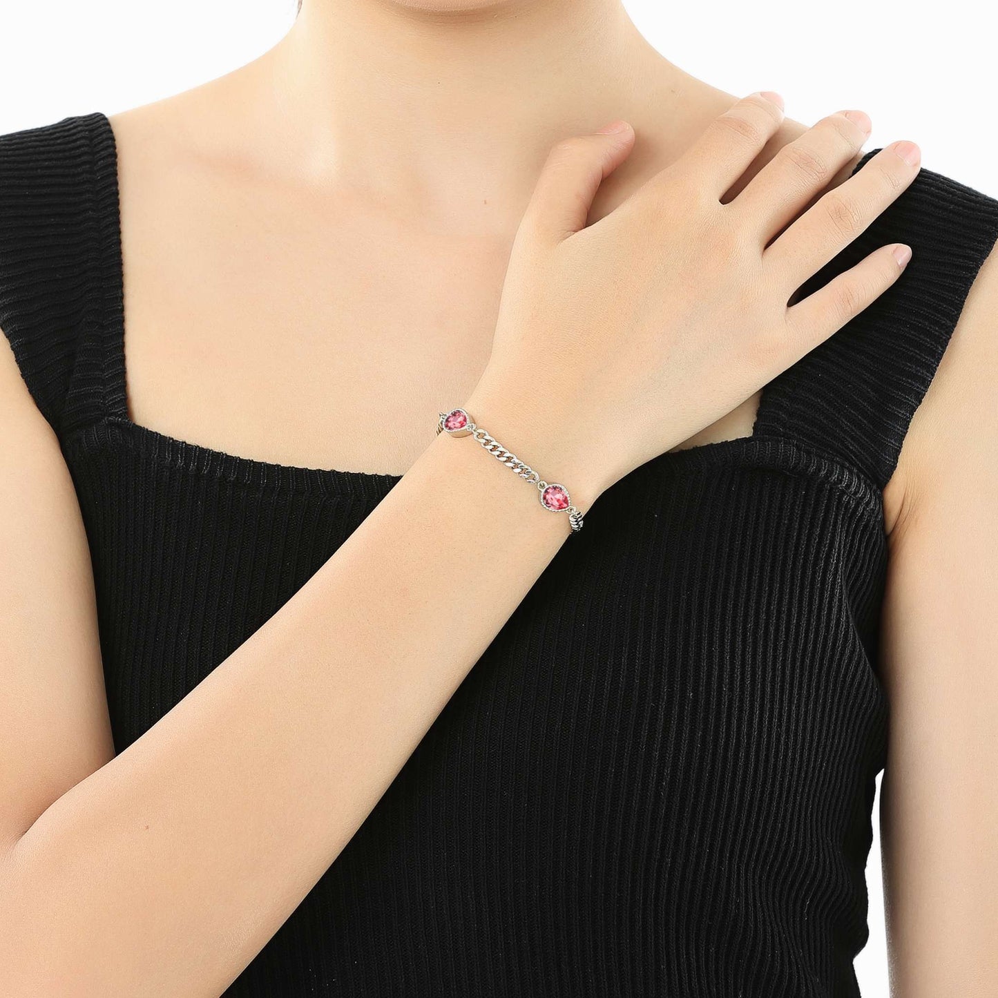 Armband Drop, silber rose