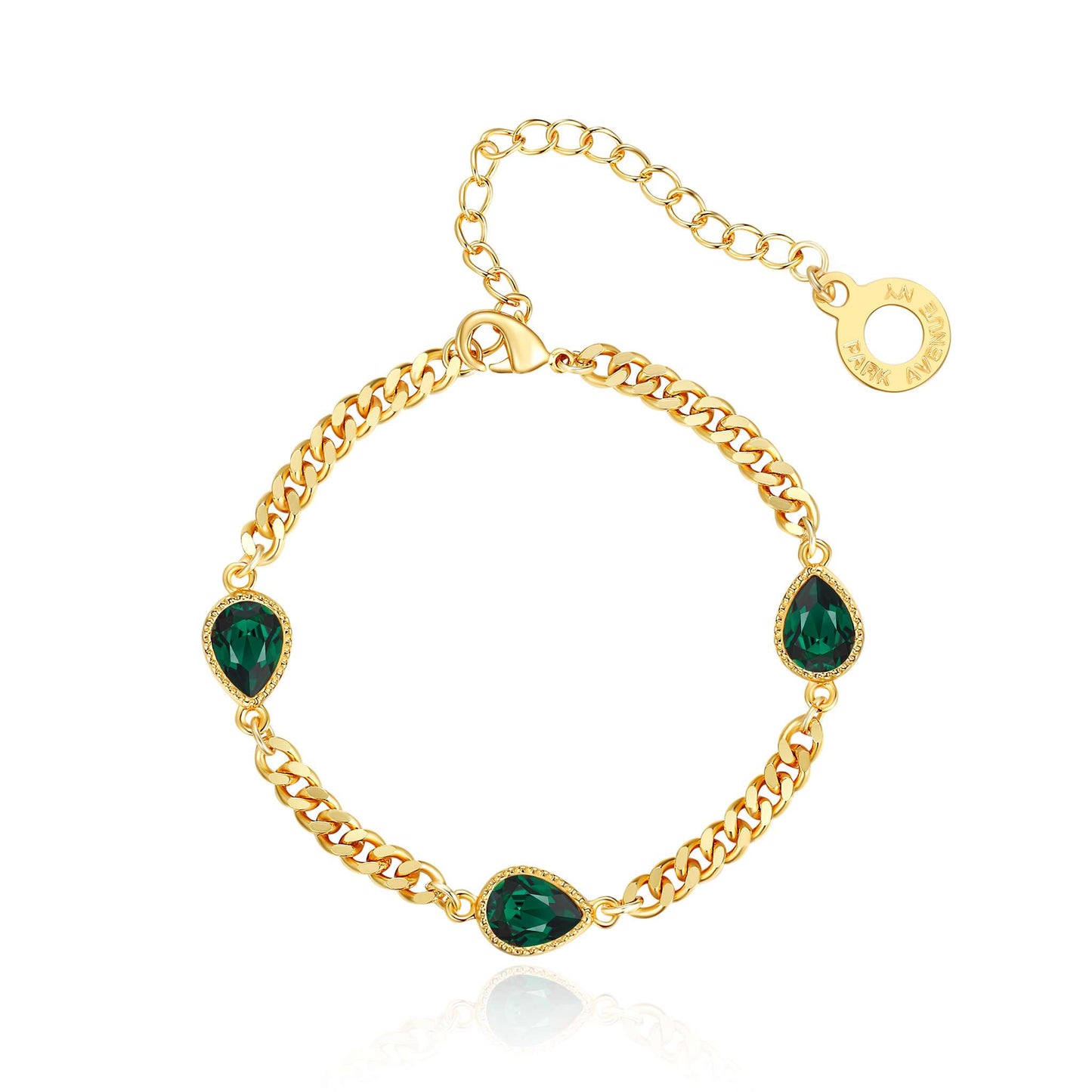 Armband Drop, gold grün